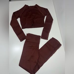 Amazon matching workout set chocolate brown